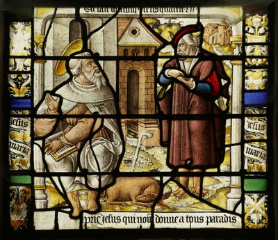 Vetrata raffigurante la Tentazione di Sant